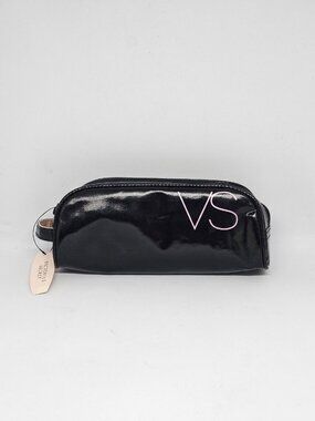 Victoria's Secret Black Cosmetic Bag Pouch NEW